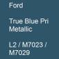 Preview: Ford, True Blue Pri Metallic, L2 / M7023 / M7029.